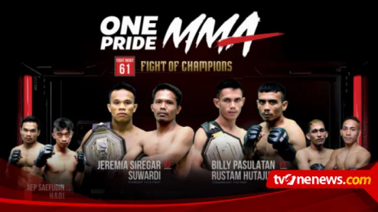 OnePride MMA Fight Night 61 Perebutkan Dua Sabuk Juara Nasional