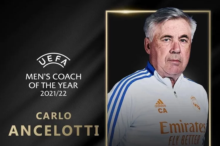 Carlo Ancelotti Pelatih Terbaik UEFA 2021-2022, Ungguli Jürgen Klopp dan Josep Guardiola - Literasi News