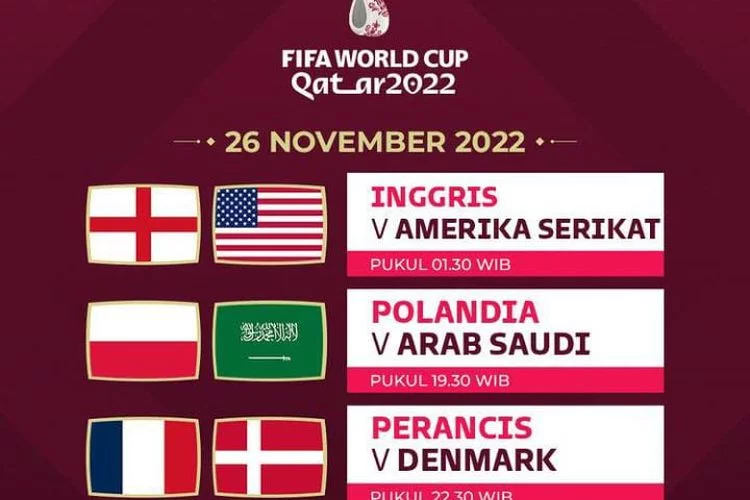 Ada Piala Dunia 2022 Inggris vs Amerika dan Live NBA, Ini Jadwal Acara Moji Hari Ini, 26 November 2022